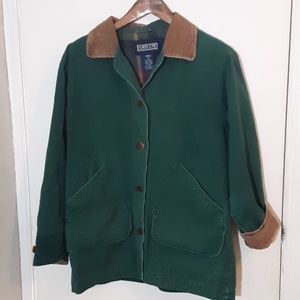 Lands' End  flannel lined barn coat jacket. Size M